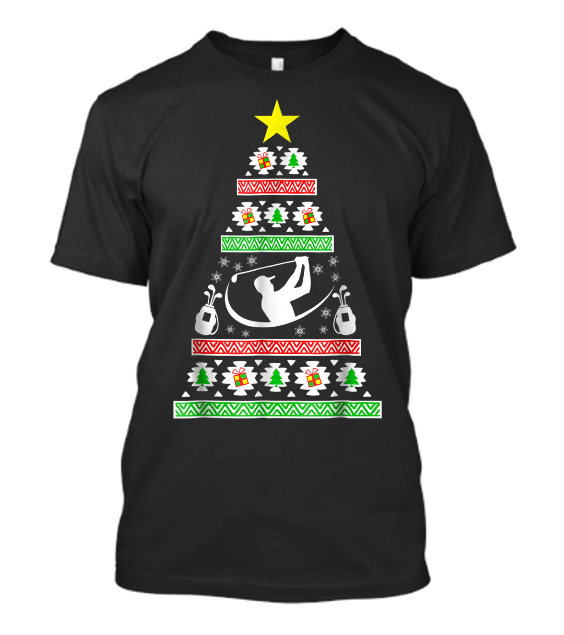 Golf Ugly Christmas Tree For Golfer Mom Or Dad 13 T-Shirt