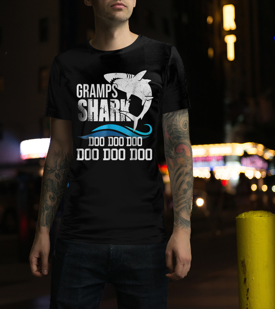 Gramps Shark Doo Doo Doo Mother Mom Grandma Halloween Christmas43 T-Shirt