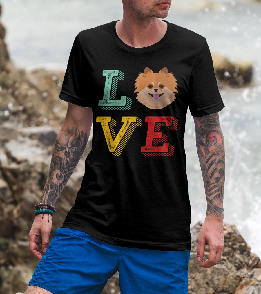 LOVE Pomeranian Dog For Pom Puppy Lover14 T-Shirt