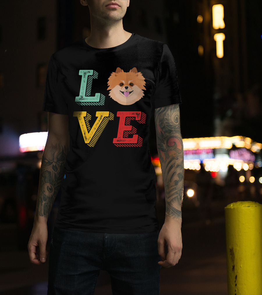 LOVE Pomeranian Dog For Pom Puppy Lover14 T-Shirt