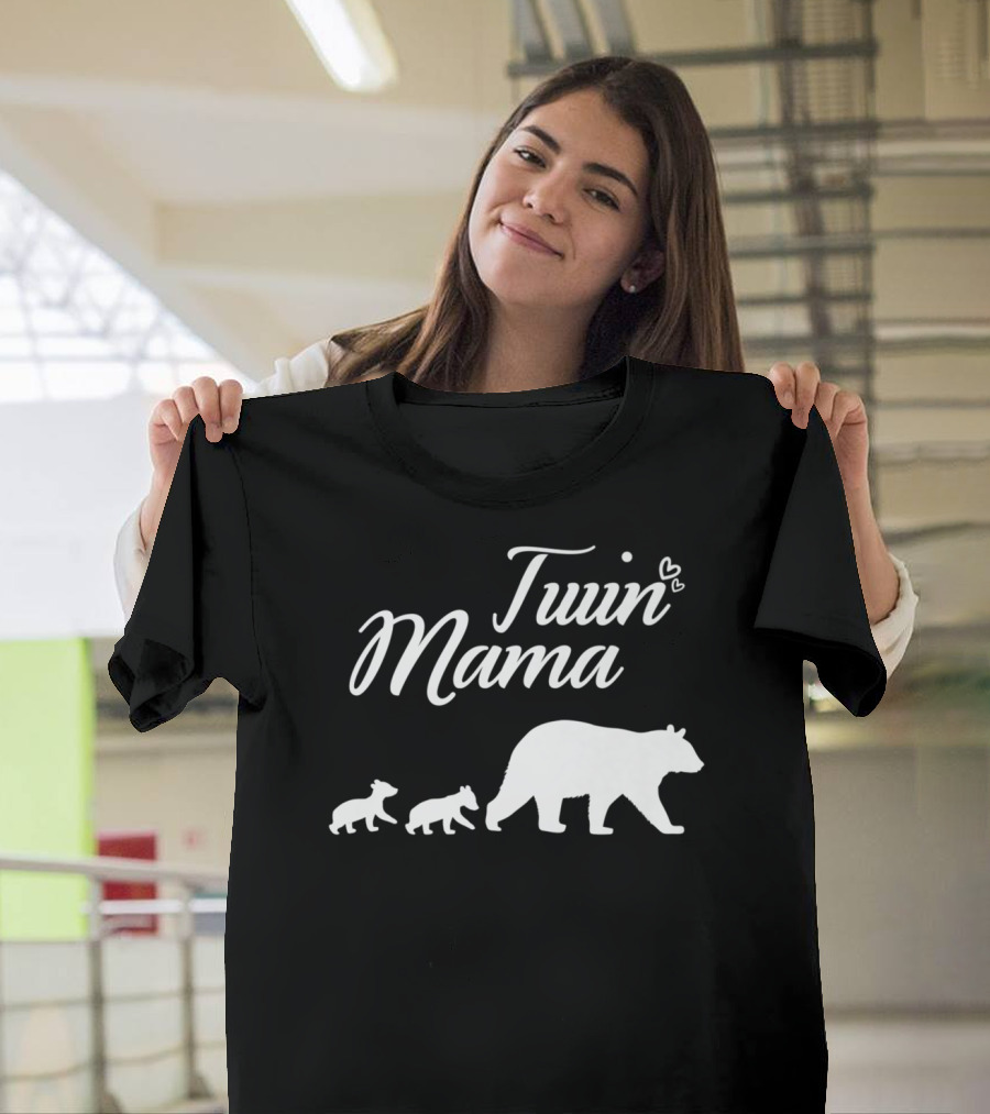 Twin Mama Bear with Cubs T-Shirt