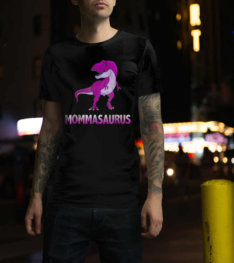 MOMMASAURUS Pink TRex Mother Momma TRex T-Shirt