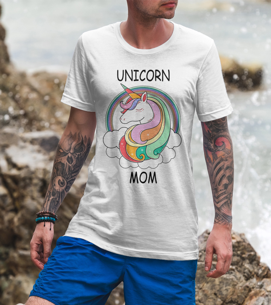 Unicorn Mom Cute Funny Rainbow Unicorn T-Shirt