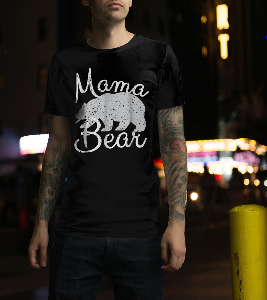 Mama Bear Vintage Retro Bear T-Shirt