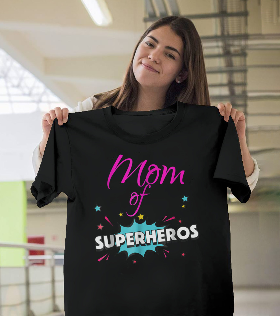 Mom Of Superheros Fun Cute Women T-Shirt
