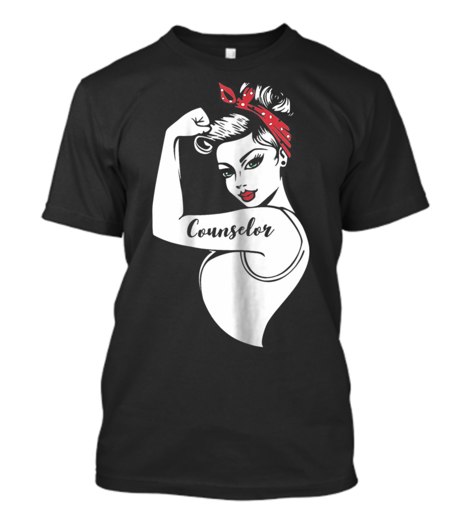 Counselor Strong Girl Mom Rosie The Riveter 42 T-Shirt