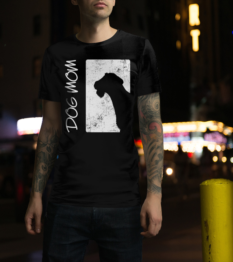 Dog Mom Airedale Terrier Silhouette S72 T-Shirt