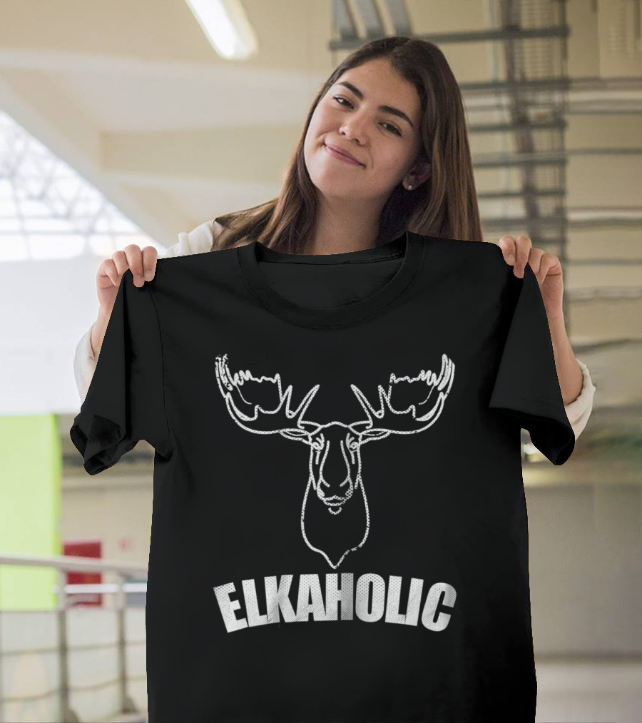 Elkaholic Funny Elk Hunting Mom Hunter46 T-Shirt