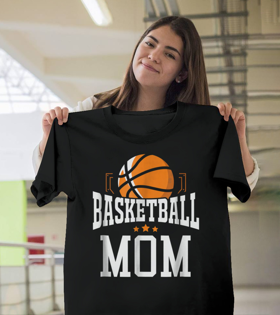 Basketball Mom Stars Hoop Sport T-Shirt