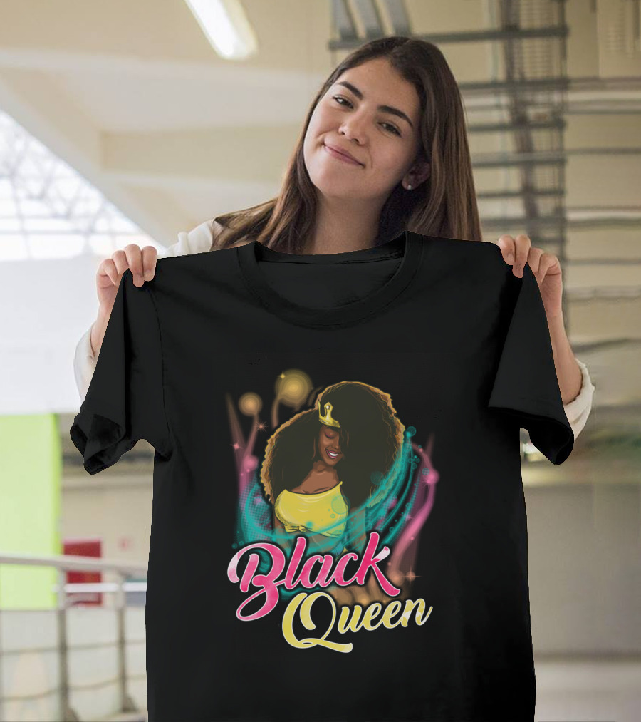 Black Queen Beautiful Afro Diva Mom Wife African9 T-Shirt
