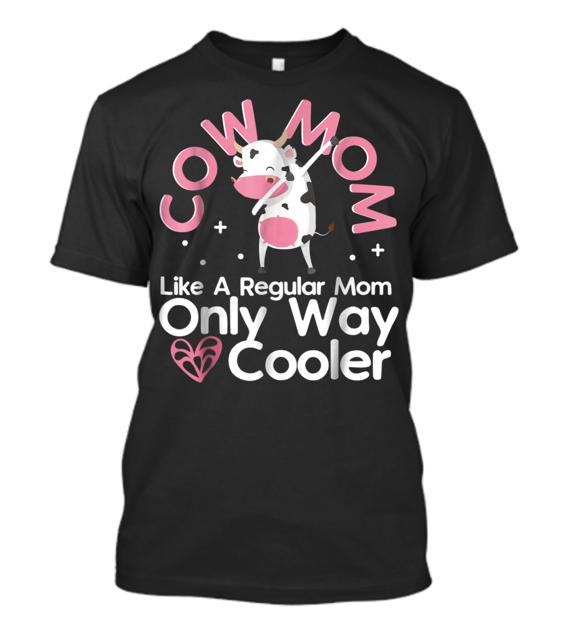 Cow Mom Like A Regular Mom Only Way Cooler Dairy Farmer Farming Funny Women Female T-Shirt