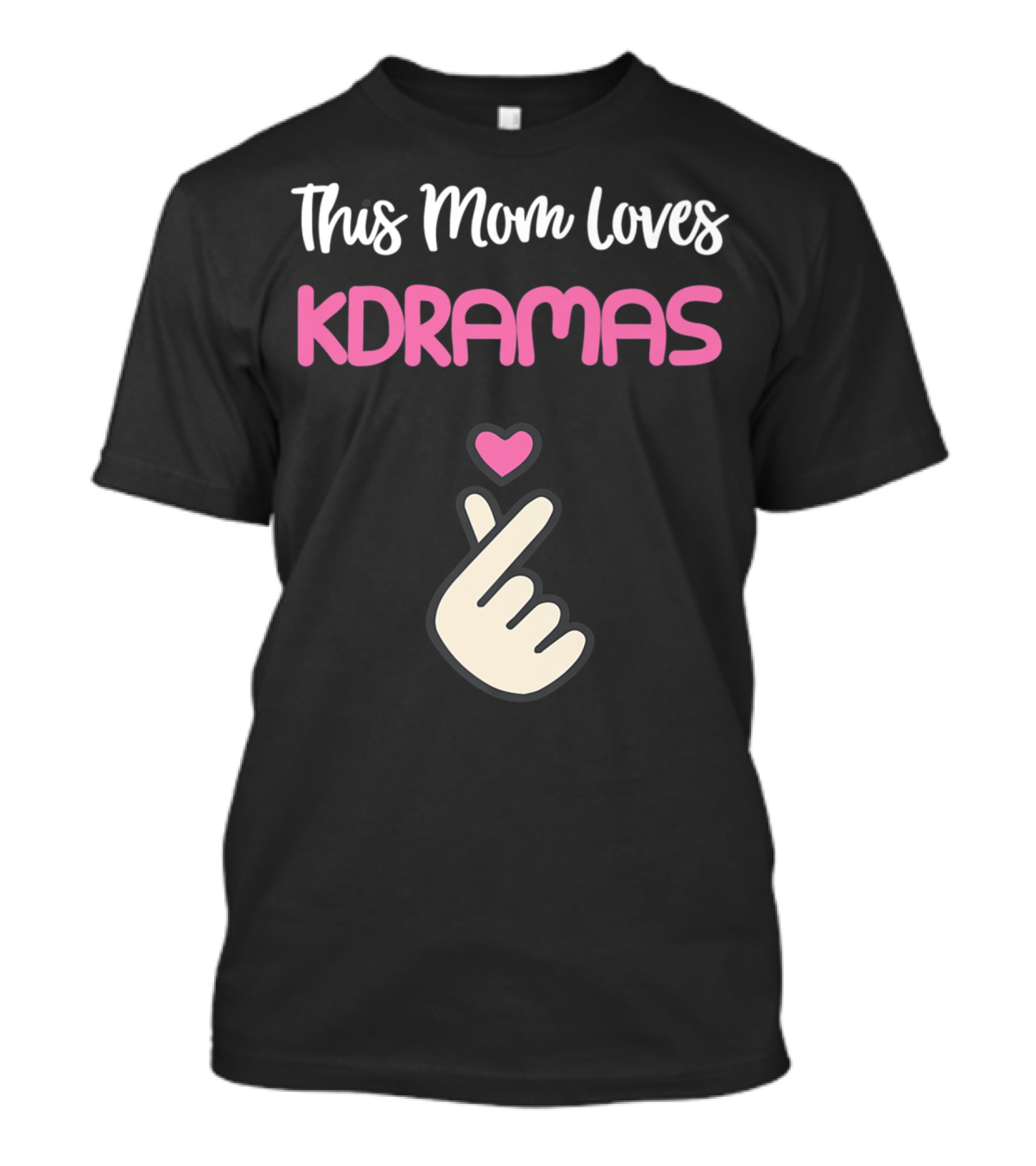 This KPop Mom Loves Kdramas With Heart Hand Gesture T-Shirt
