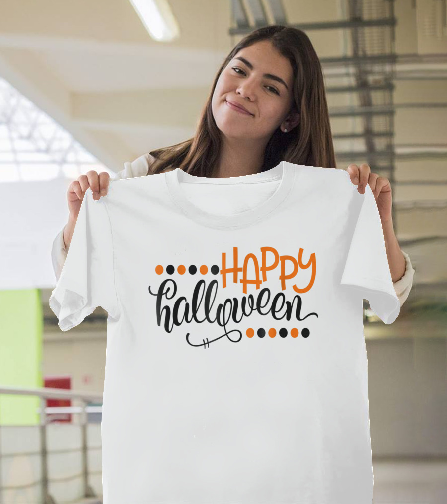 Happy Halloween Kids Teacher Mom Wife Dad 7 T-Shirt