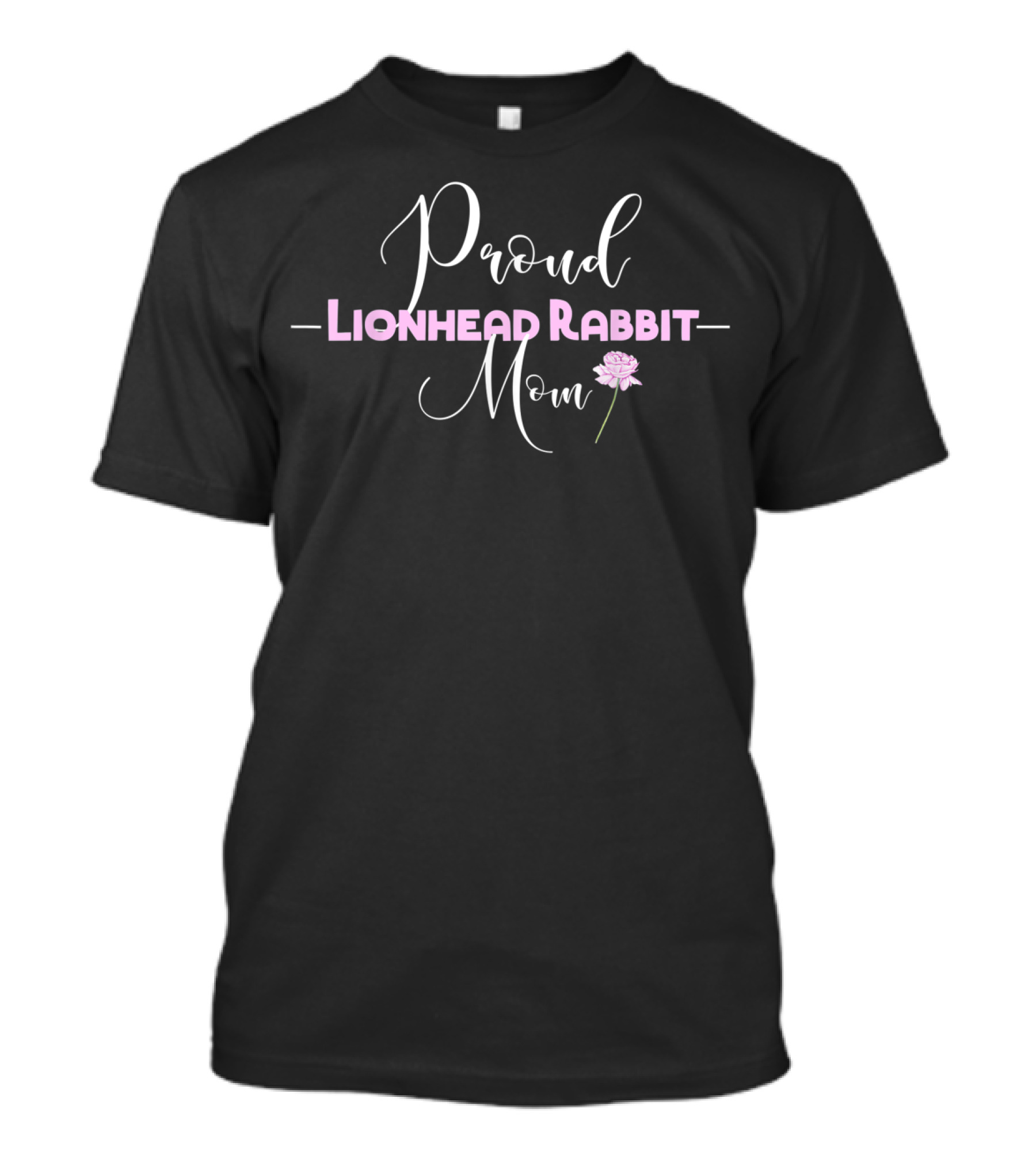 Proud Lionhead Rabbit Mom Bunny Lover Floral T-Shirt