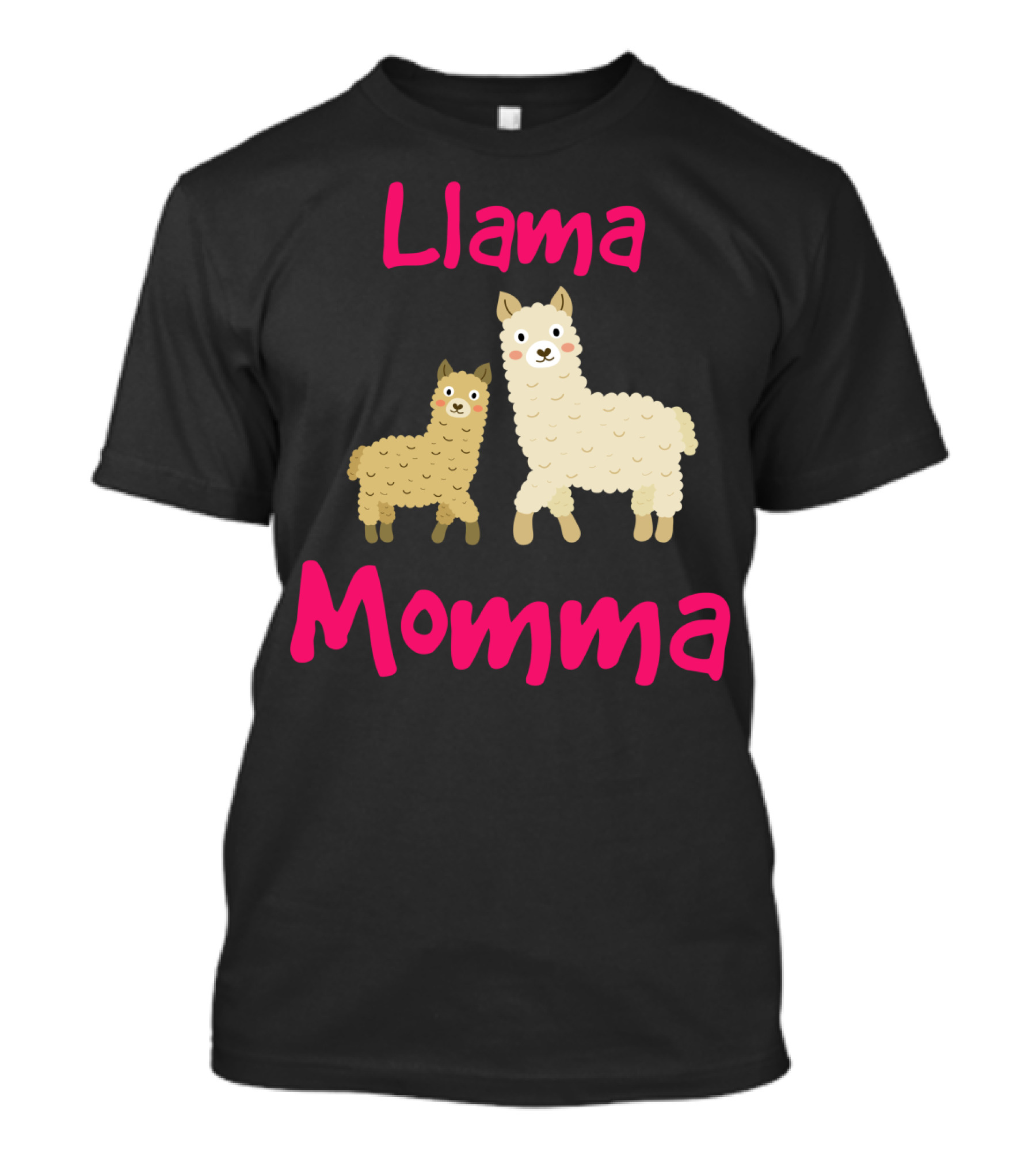 Llama Momma Cute Llama Mom And Baby T-Shirt