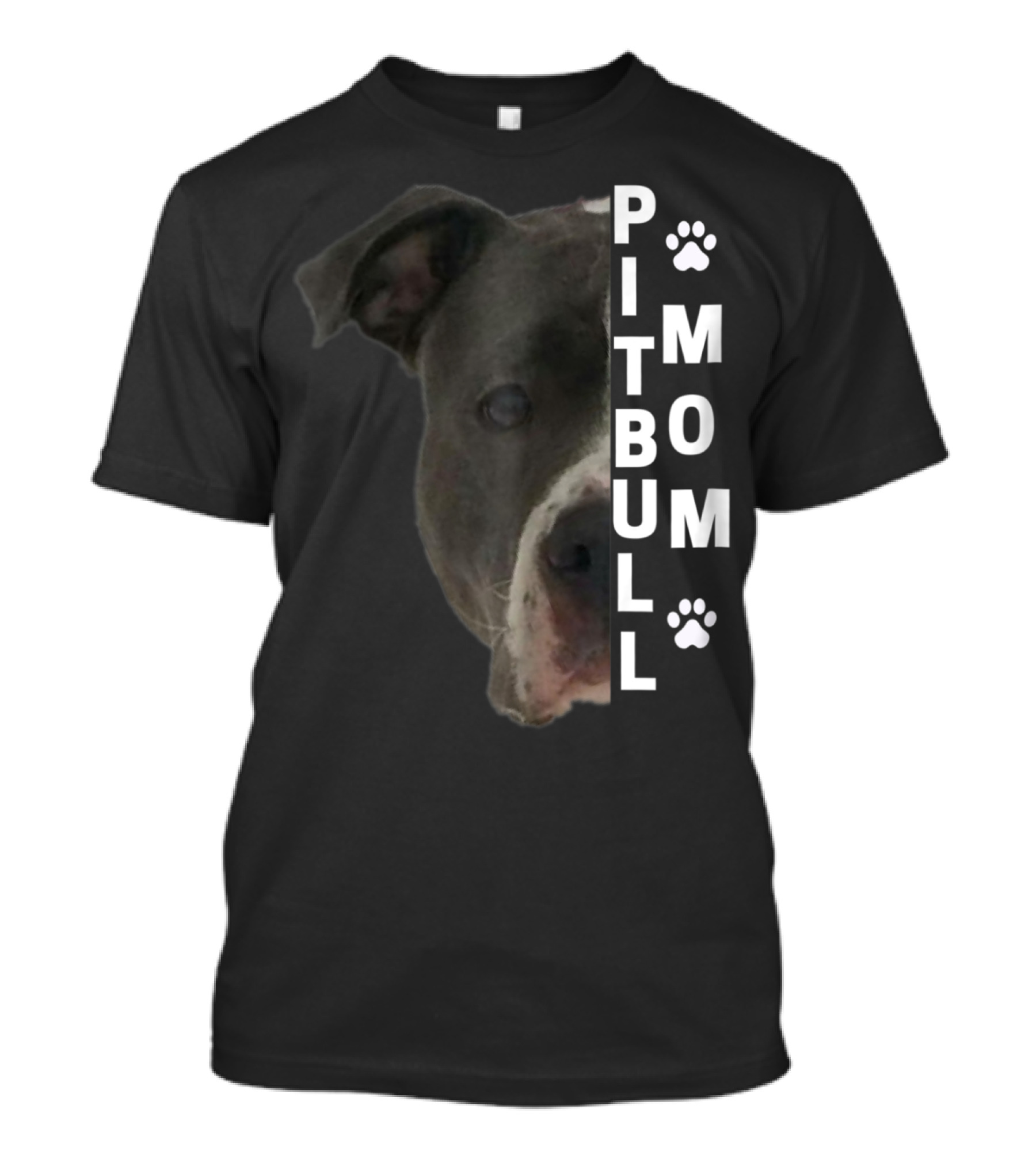 Pitbull Mom Pit Bull Lover Dog Momma Bully Breed Paw Prints T-Shirt