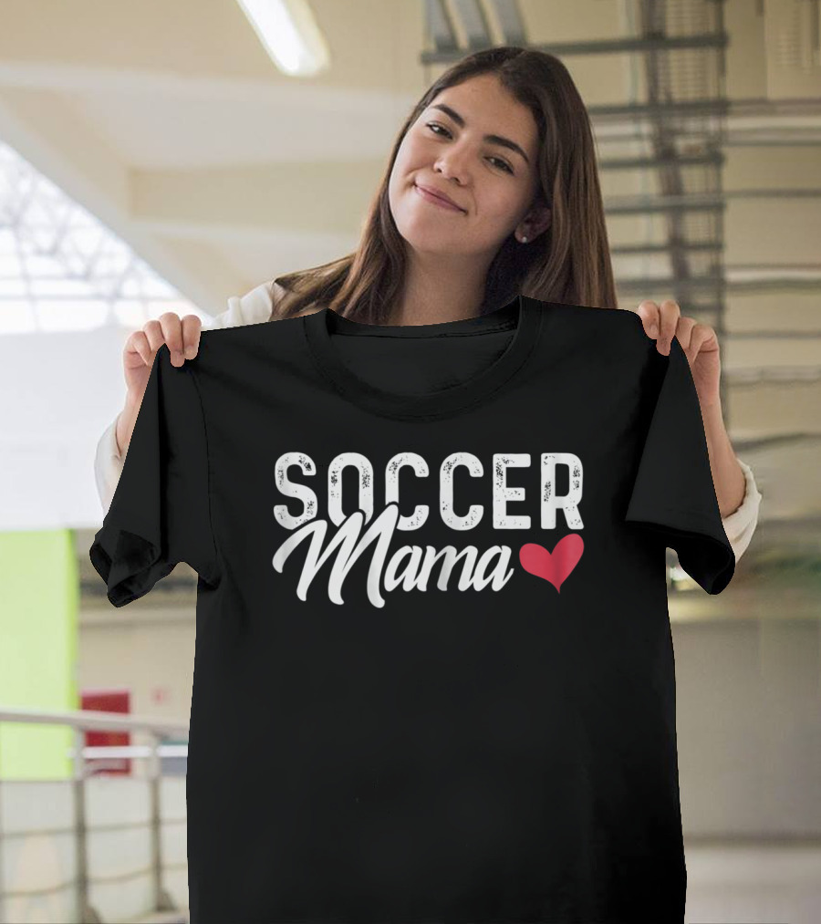 Soccer Mama Heart Football Mom T-Shirt