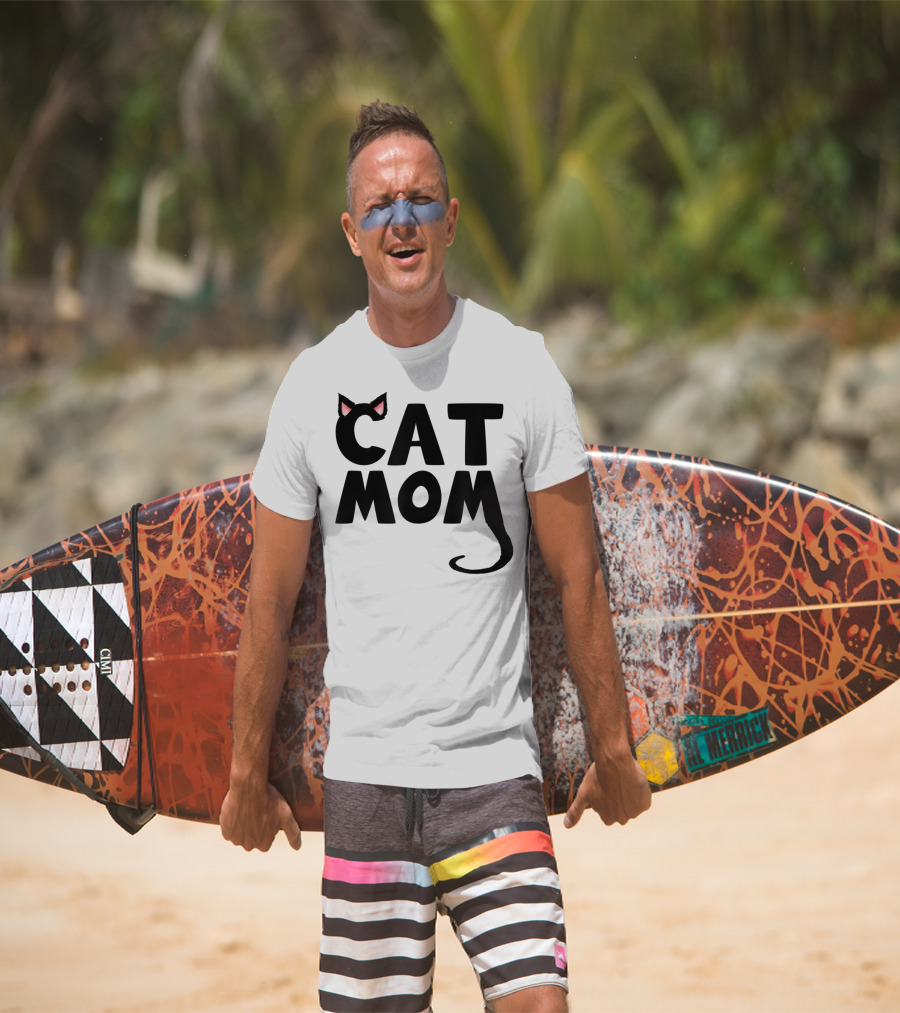 Cat Mom With Cat Ears And Tail T-Shirt