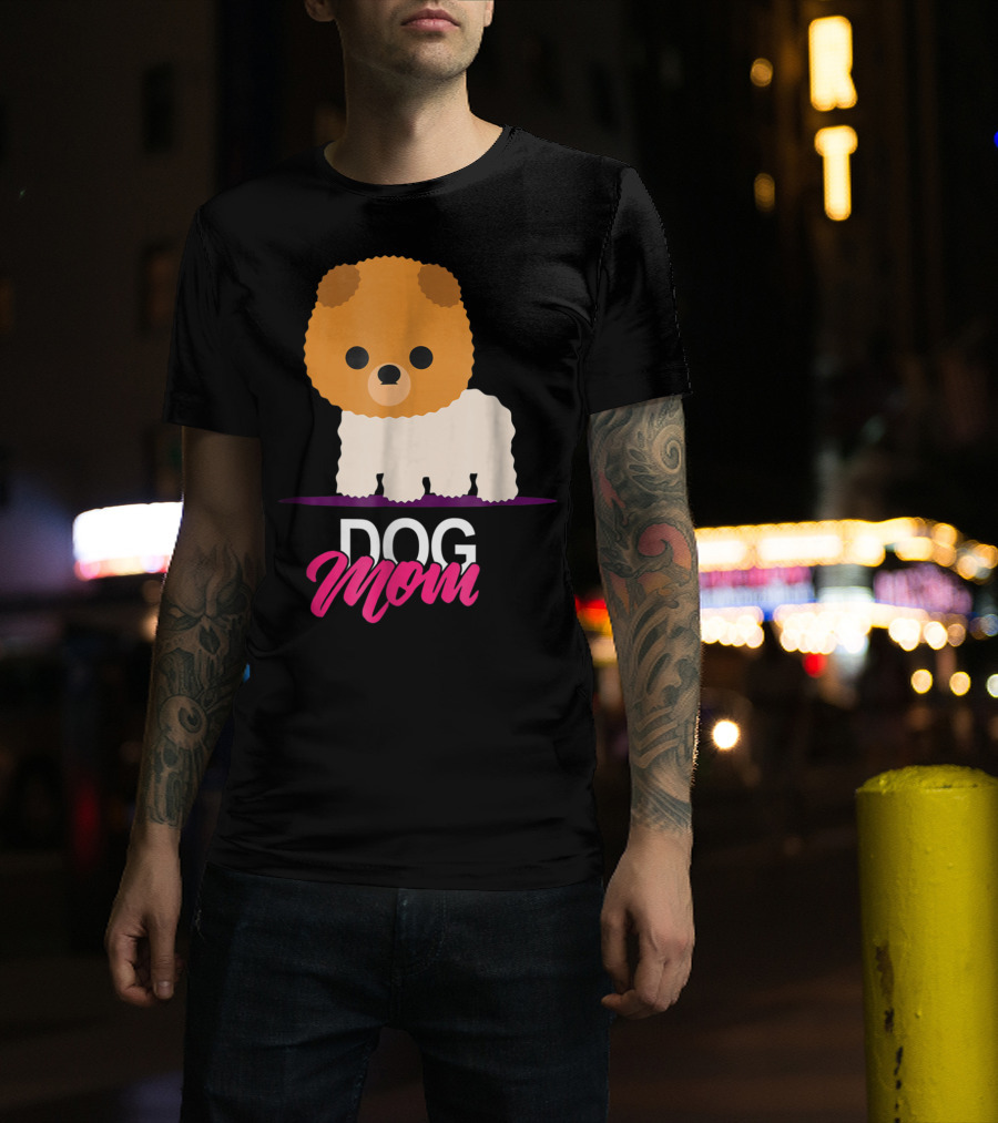 DOG MOM Funny Dog Lover Cute Pomeranian Art S97 T-Shirt