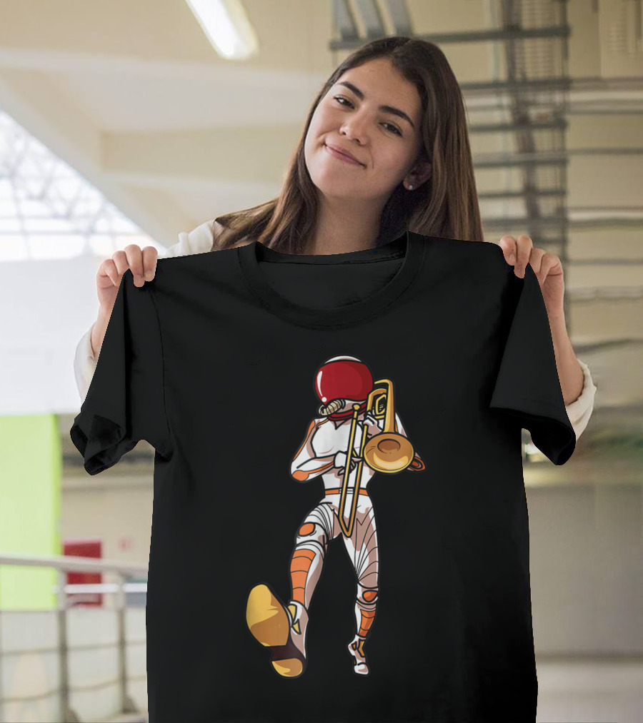 Marching Band Sousaphone Mom Player High School Astronaut T-Shirt
