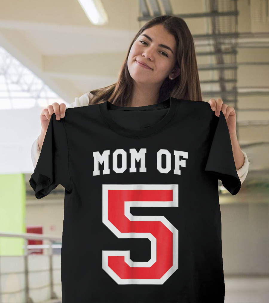 Mom Of 5 Baseball Jersey T-Shirt