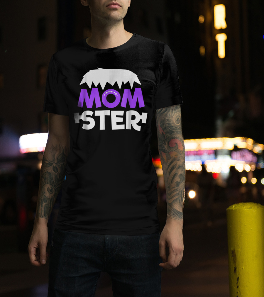 Momster Momster Funny Mom Frankenstein Hair And Stitches T-Shirt