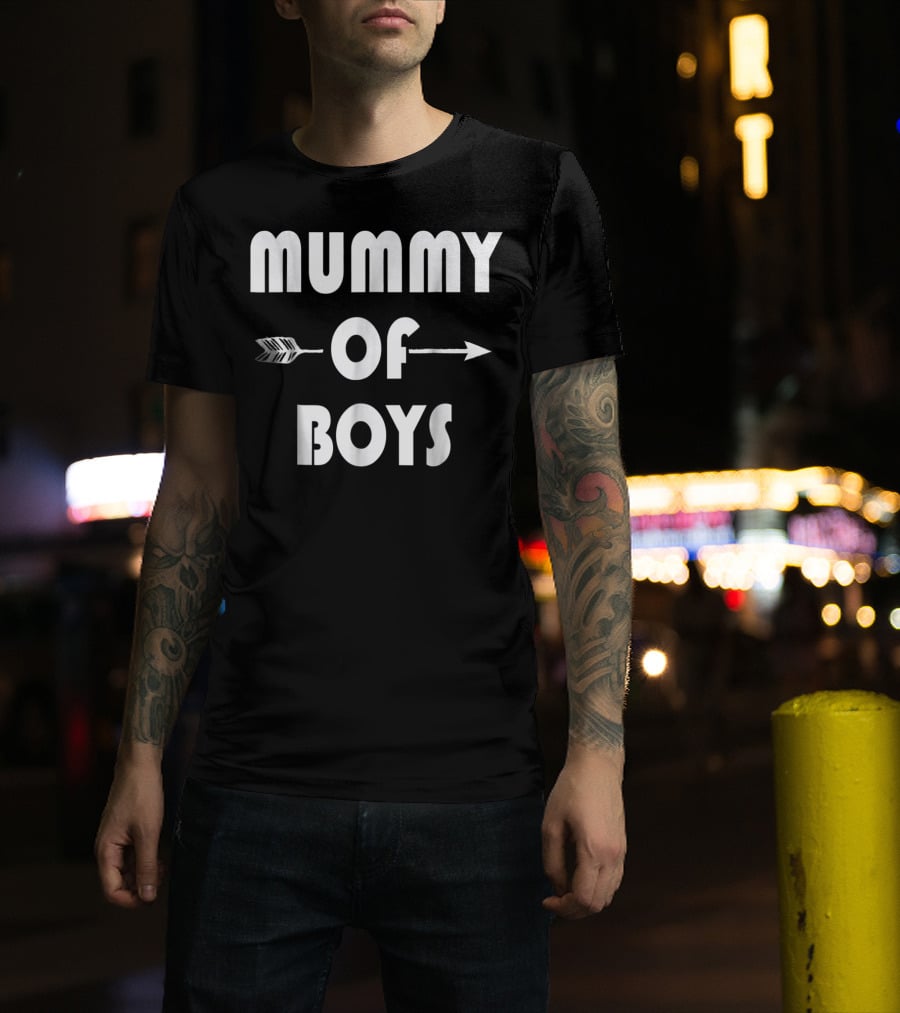 Mummy Of Boys Arrow Motif T-Shirt