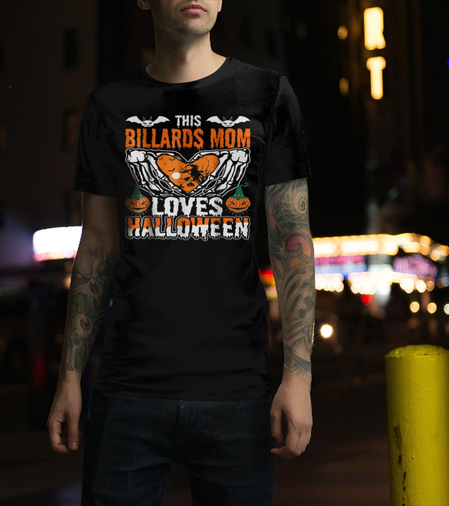 This Billards Mom Loves Halloween T-Shirt