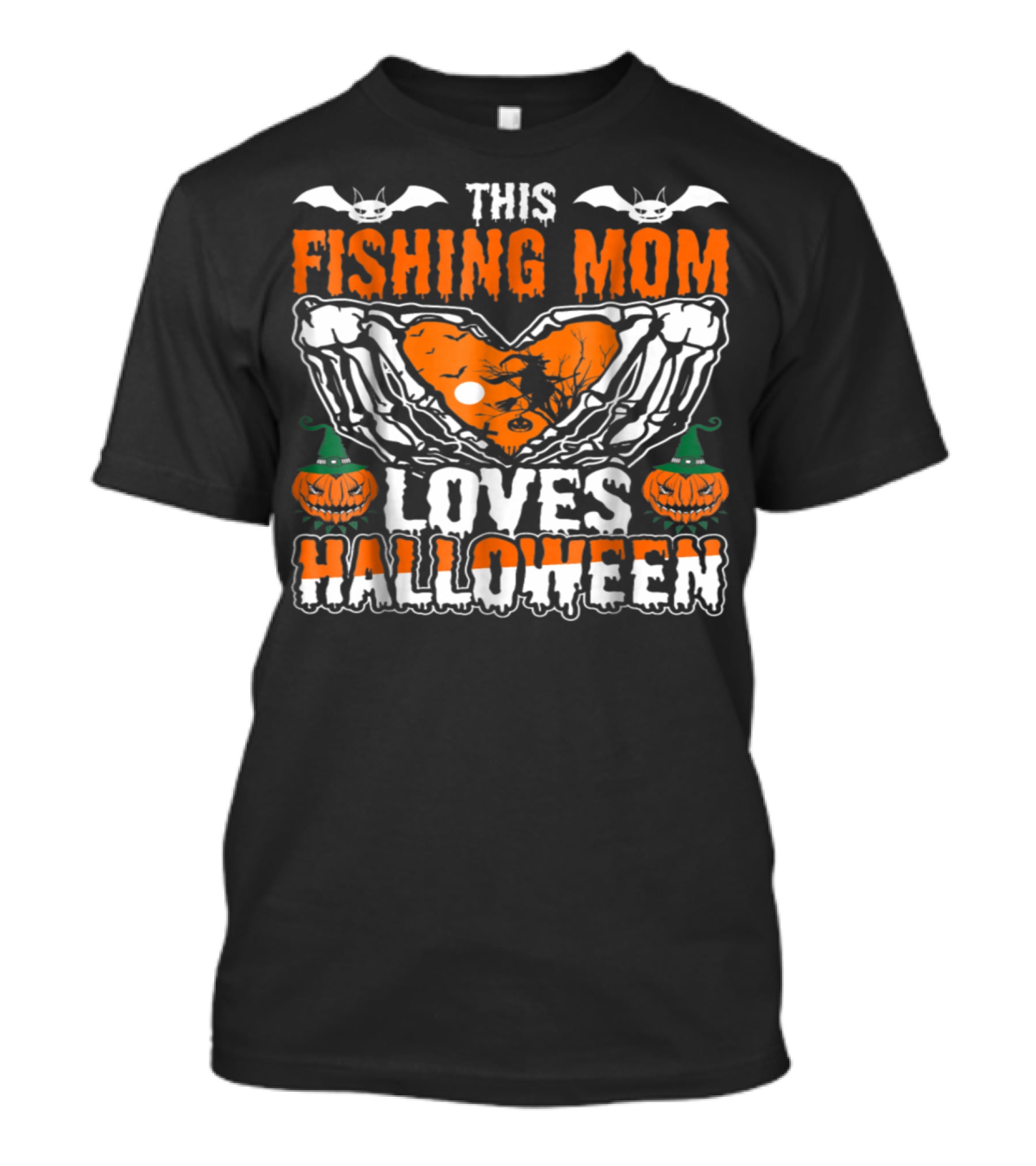 This Fishing Mom Loves Halloween T-Shirt