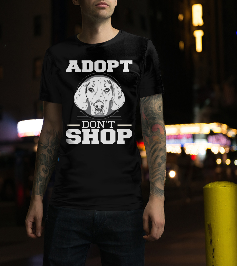 ADOPT DON'T SHOP Dog Rescue T-Shirt