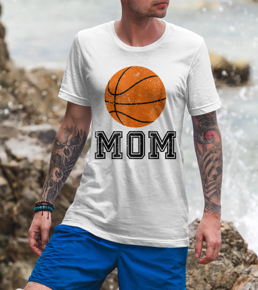 Basketball Mom Minimalist Ball MOM Mas88 T-Shirt