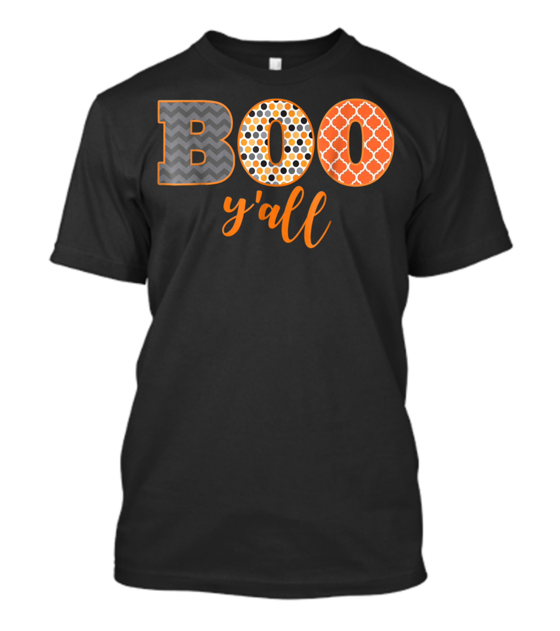 BOO Y'all Halloween Perfect Dad Teach51 Chevron Polka Dots T-Shirt