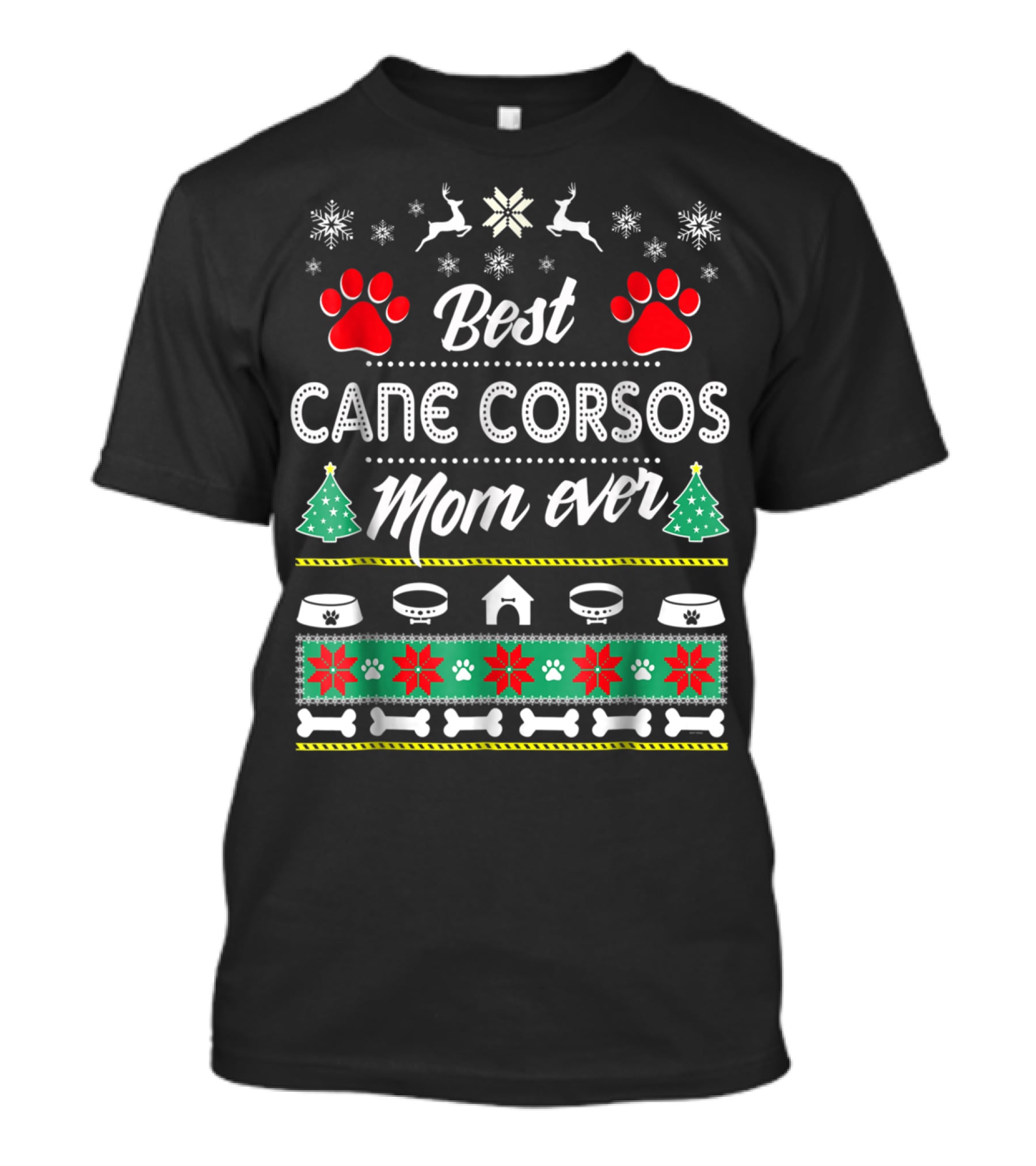Best Cane Corsos Mom Ever Ugly Christmas 90s T-Shirt