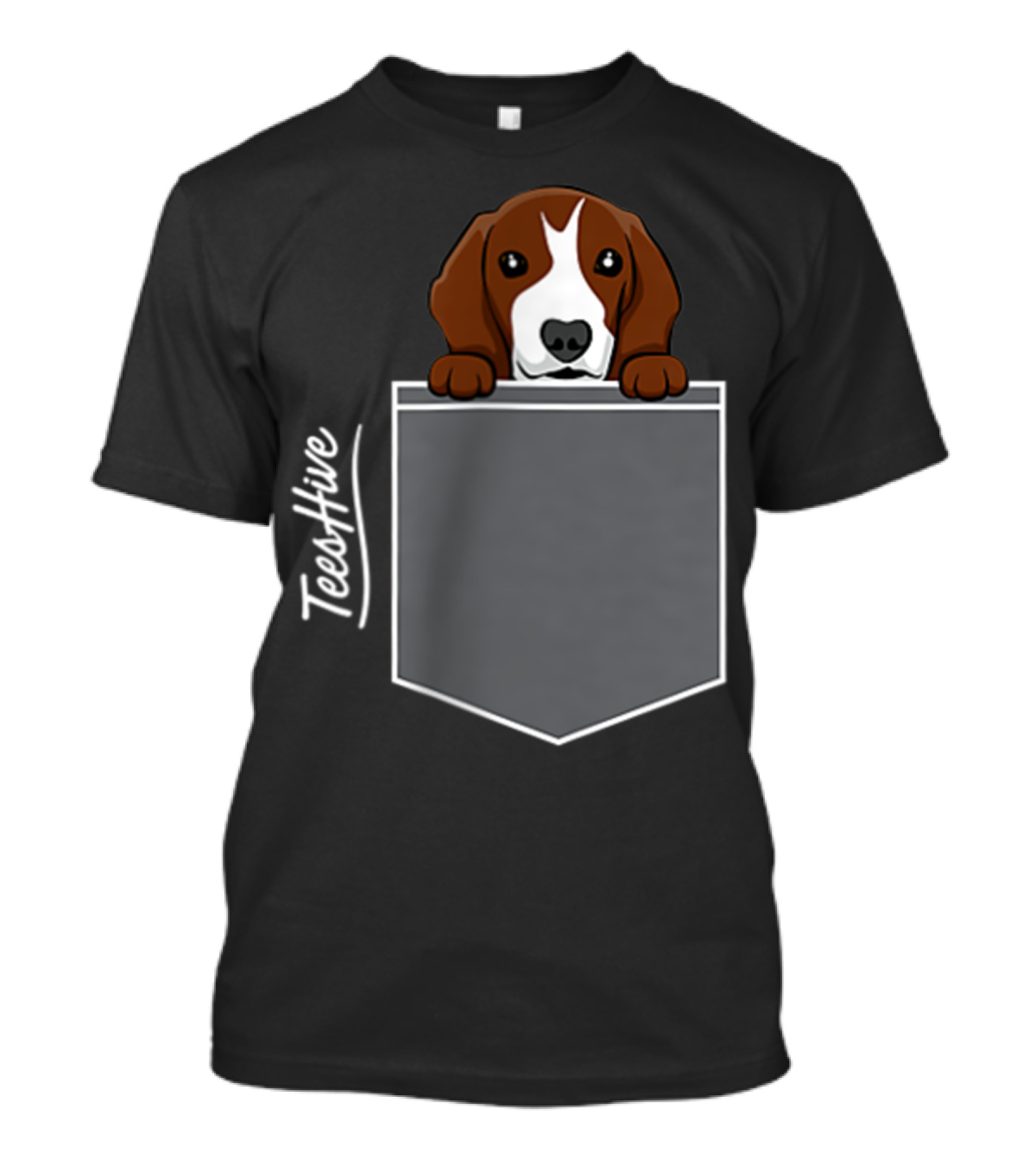 Beagle Pocket Beagle Dog TeesHive Beagle Mom Funny Beagle Lover T-Shirt