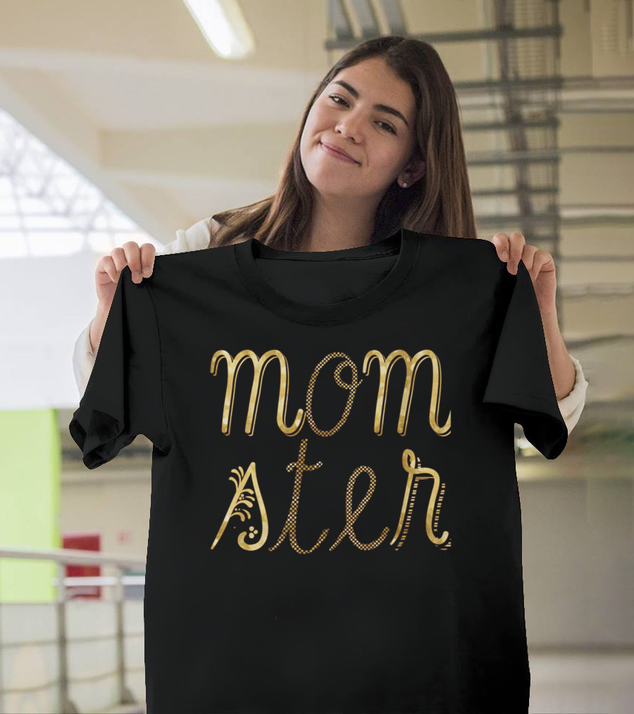 Halloween Momster Decorated Text T-Shirt