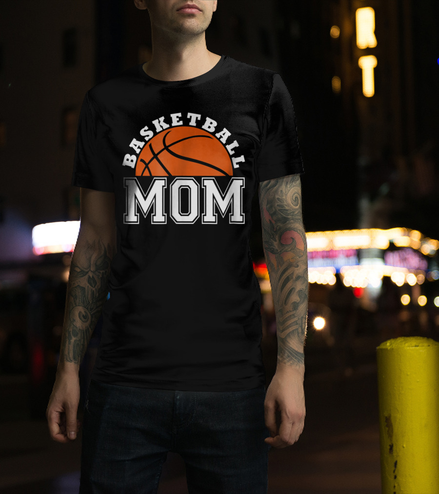 Basketball Mom Women83 Orange Ball Sports T-Shirt