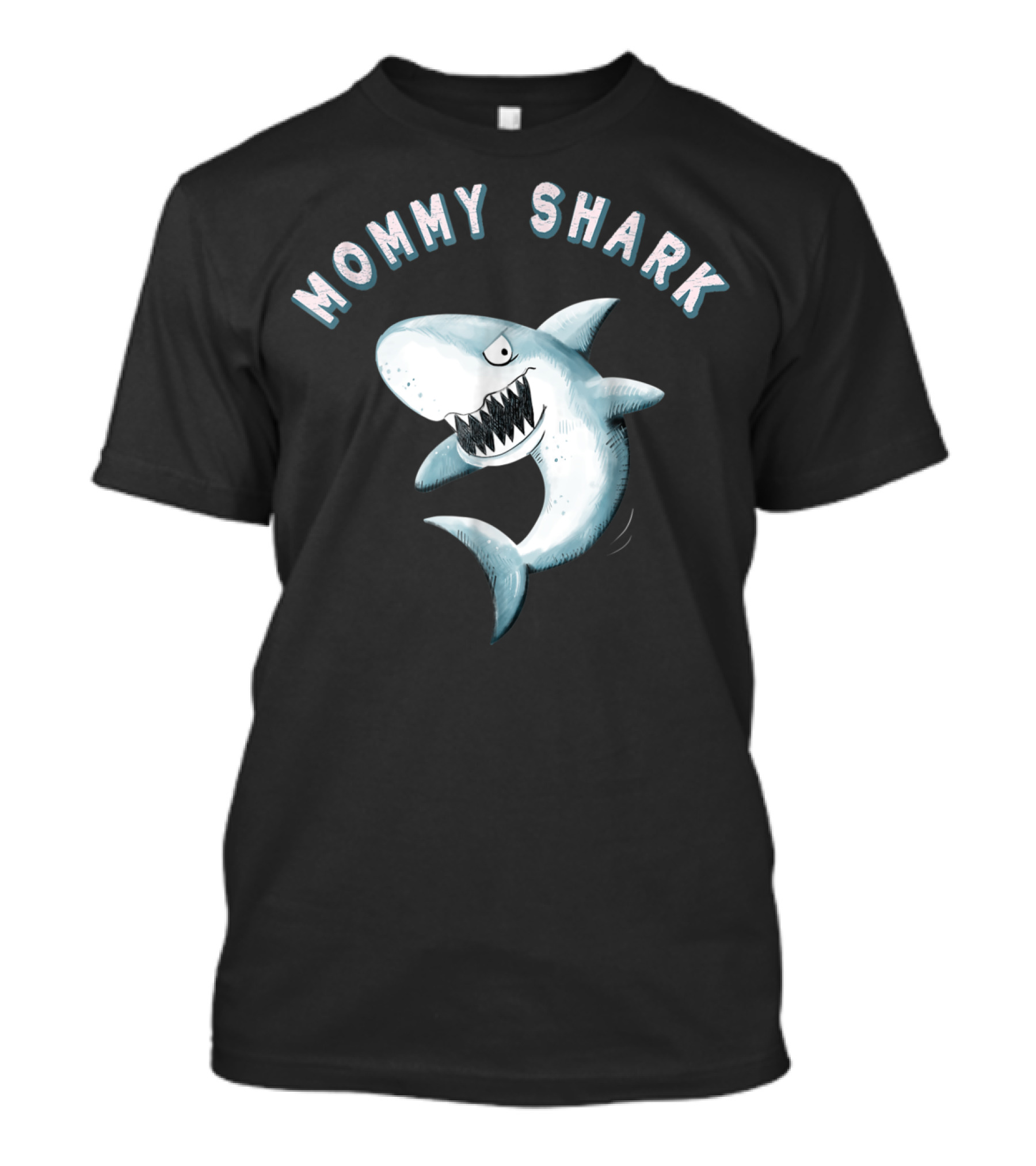 Mommy Shark I Shark Print Baby Shark T-Shirt