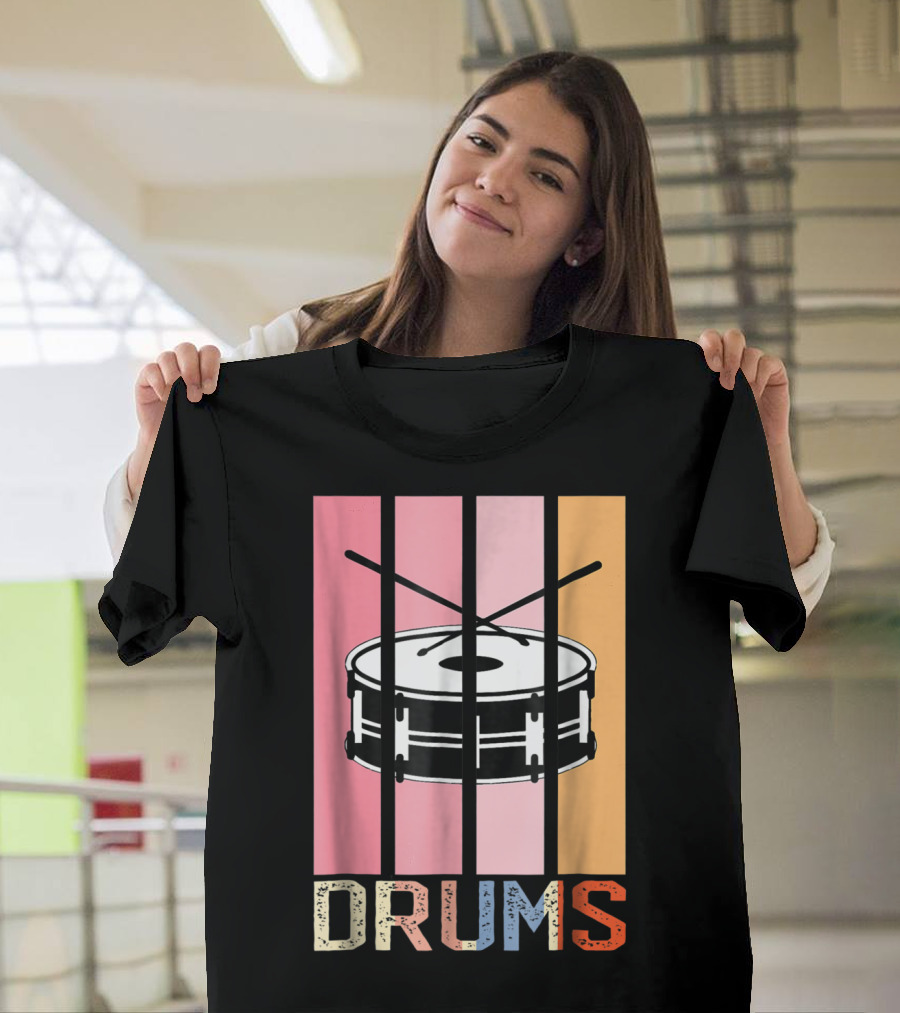 Drum Mom Marching Band High School Drums Drums95 T-Shirt