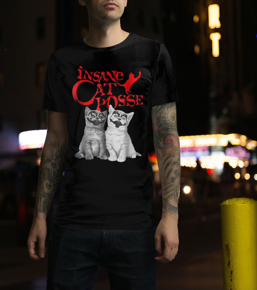 Insane Cat Posse Halloween Funny Clowns Mom Lover T-Shirt