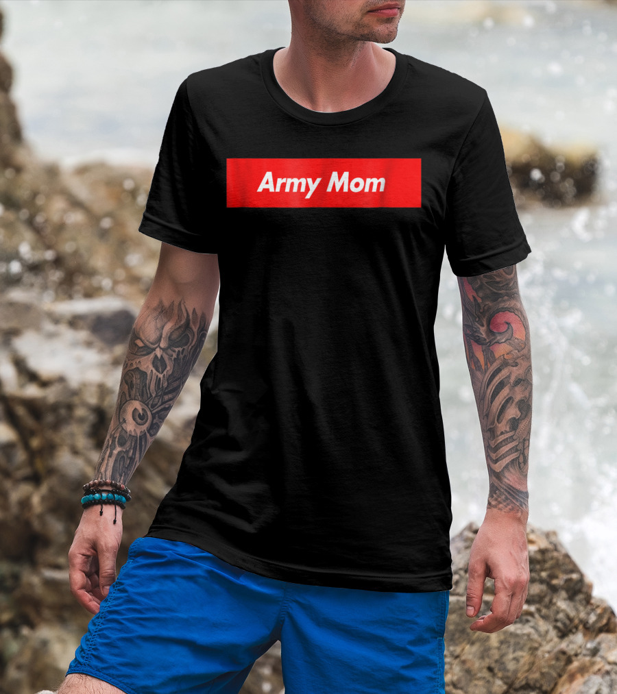 Army Mom Red Box T-Shirt