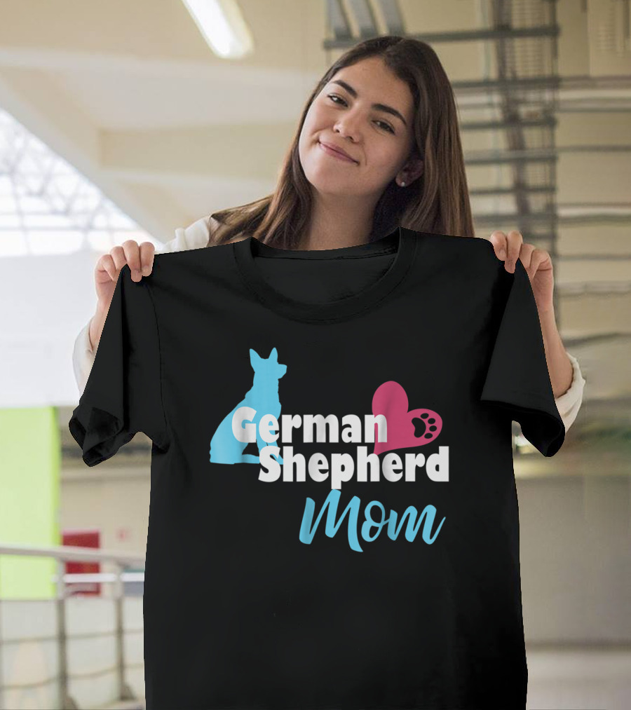 German Shepherd Mom Heart Paw T-Shirt