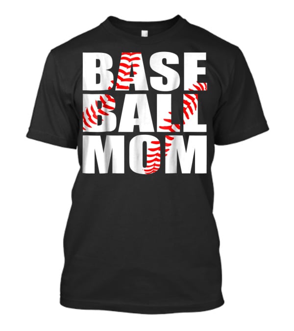 Baseball Mom Baseball Stitch T-Shirt