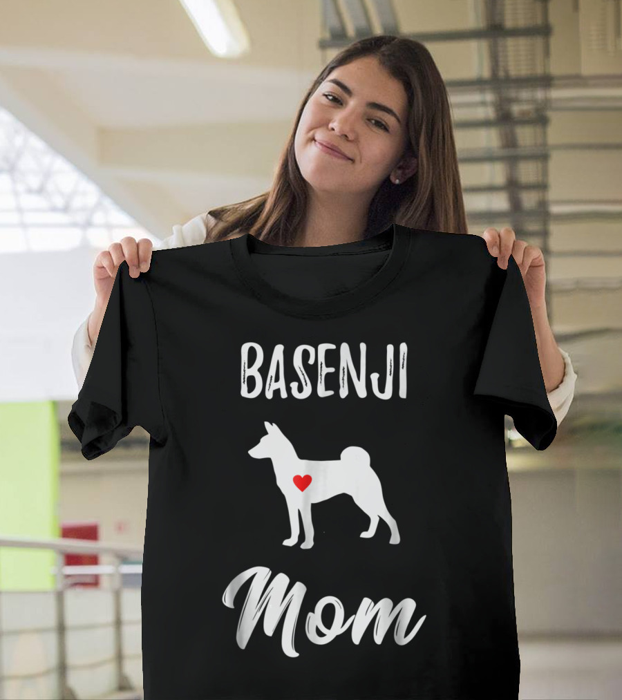 Basenji Mom Basenji Dog Heart T-Shirt