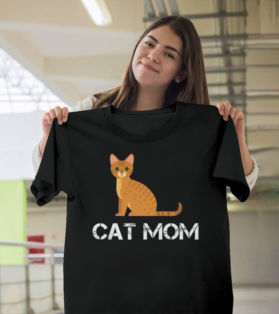 Cat Mom Cat Owner Cartoon Cat T-Shirt