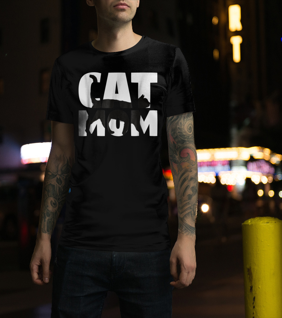 Cat Mom Cat Lover For Mother With Cat T-Shirt