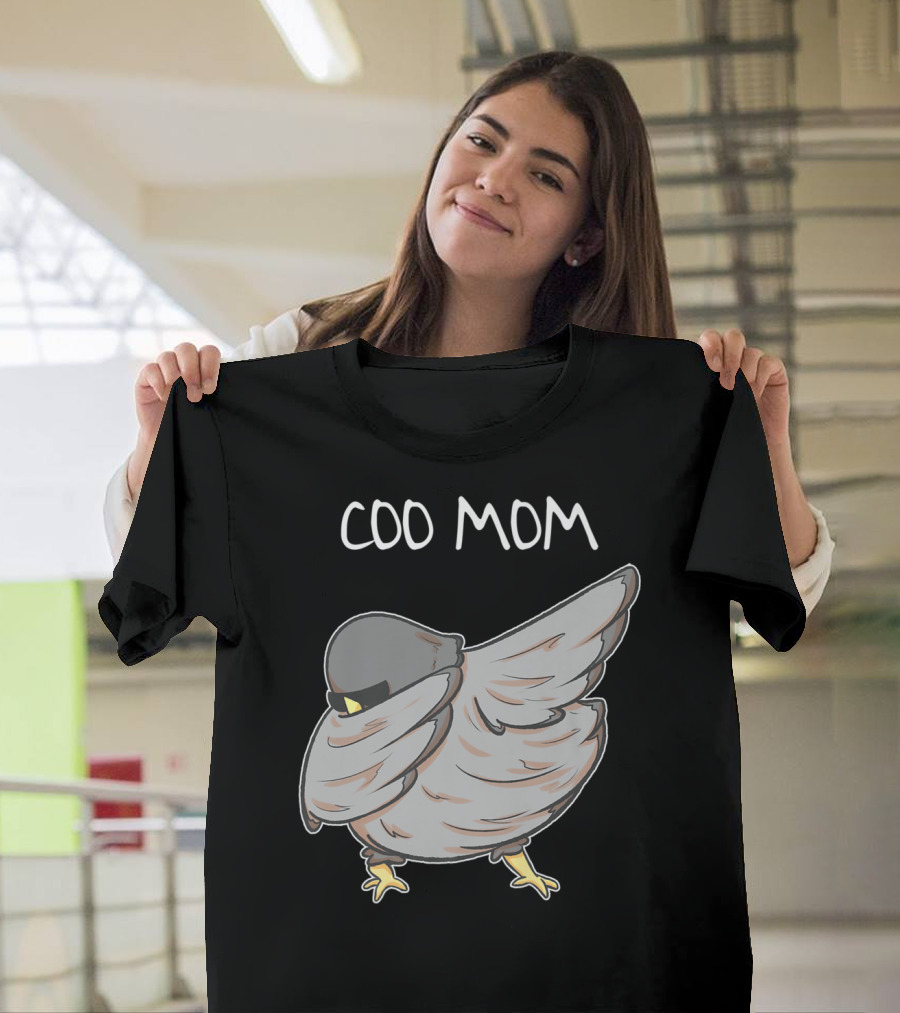 Coo Mom Pigeon Funny Cool Bird Pun Dabbing T-Shirt