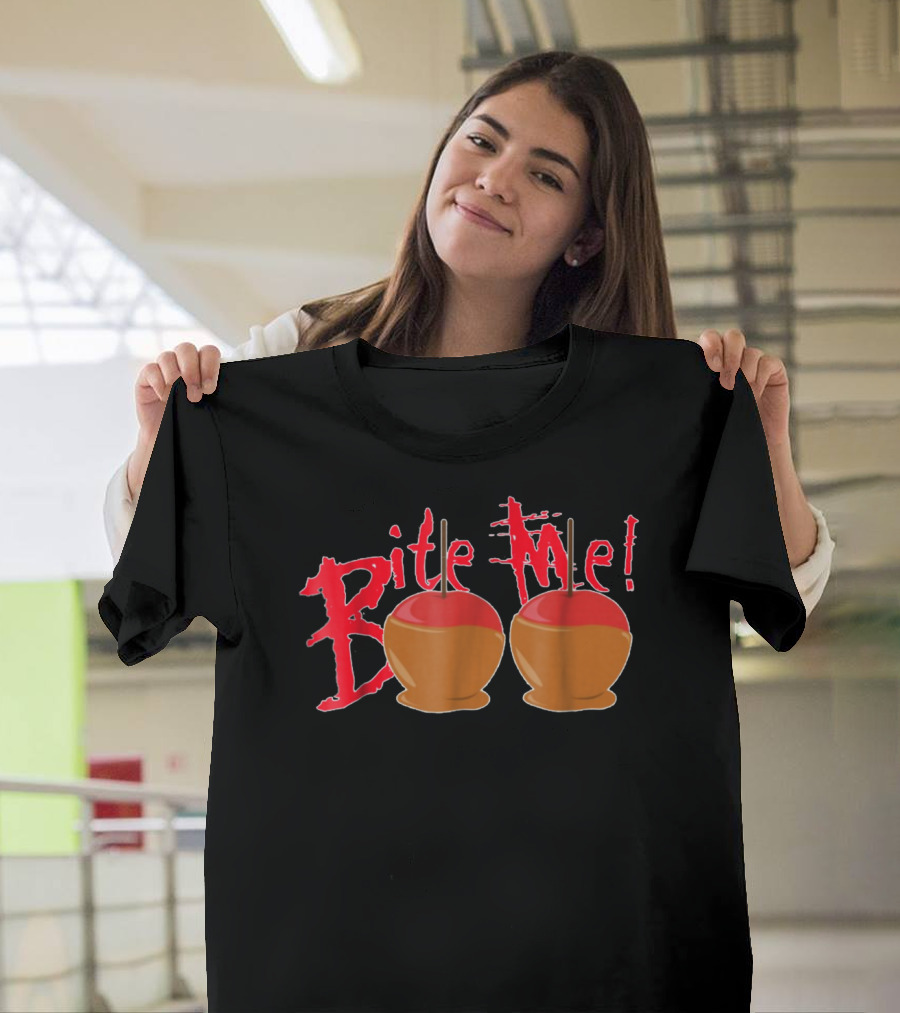 Bite Me Candy Apples Halloween Humor T-Shirt