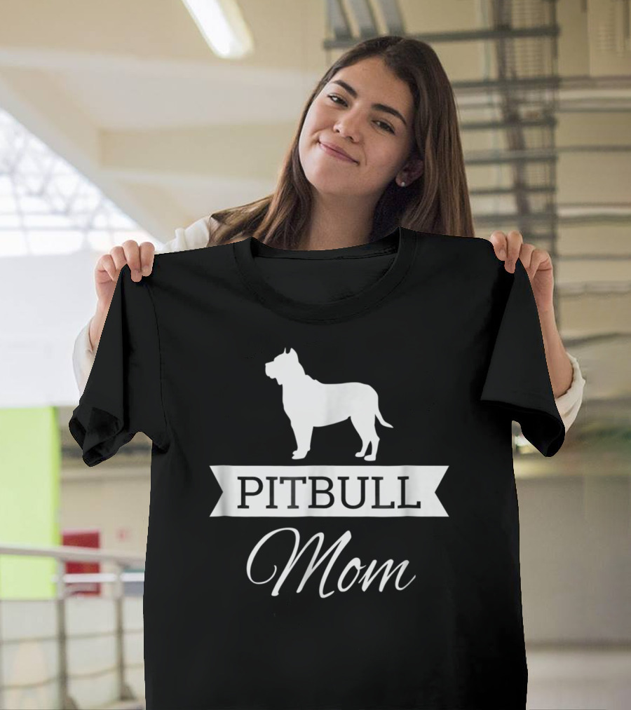 Pitbull Mom Dog T-Shirt