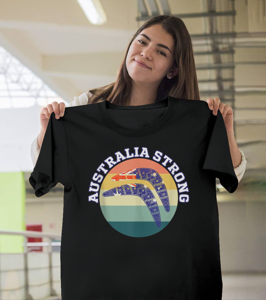 Australia Strong Boomerang Rainbow Circle T-Shirt