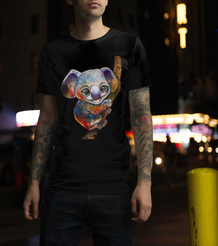 Pray For Australia Firefighters Colorful Koala On Tree T-Shirt